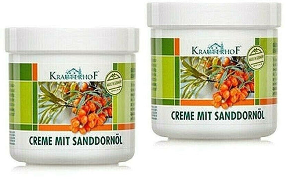 2x KRÄUTERHOF Creme mit Sanddornöl intensiv pflegende, 2x 250ml
