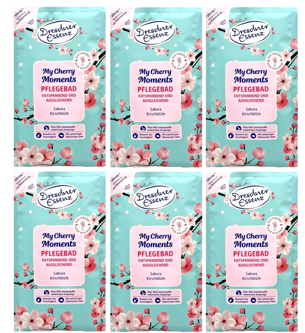 6-er Pack Dresdner Essenz Pflegebad My Cherry Moments 6 x 60g