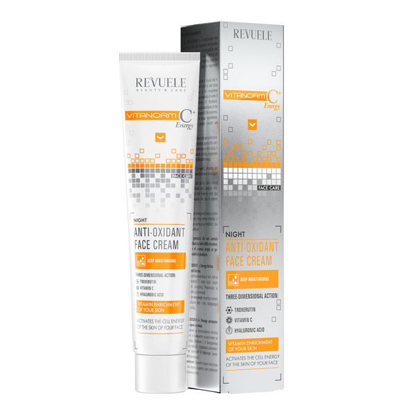 2xREVUELE VITANORM C+ENERGY Antioxidative Gesicht Nacht Creme 2x50ml