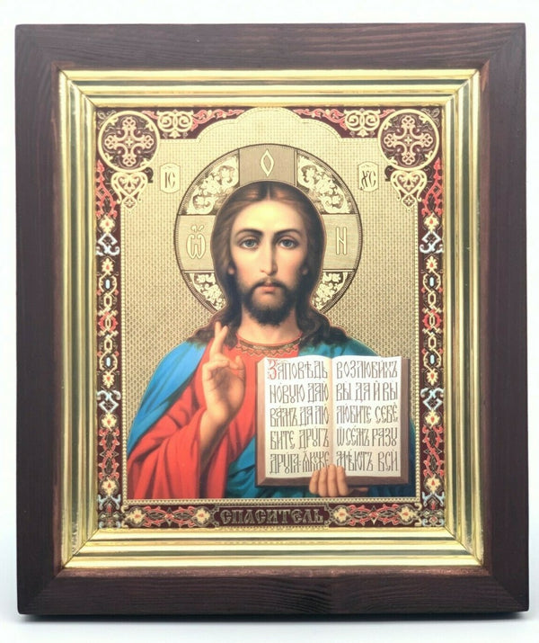 Ikone Jesus Christus икона в киоте Икона Господь Вседержитель 31 x 27x3cm