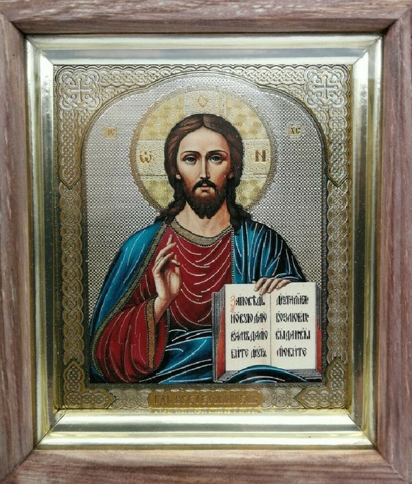 Ikone Jesus Christus икона в киоте Икона "Господь Вседержитель" 15x13x3cm