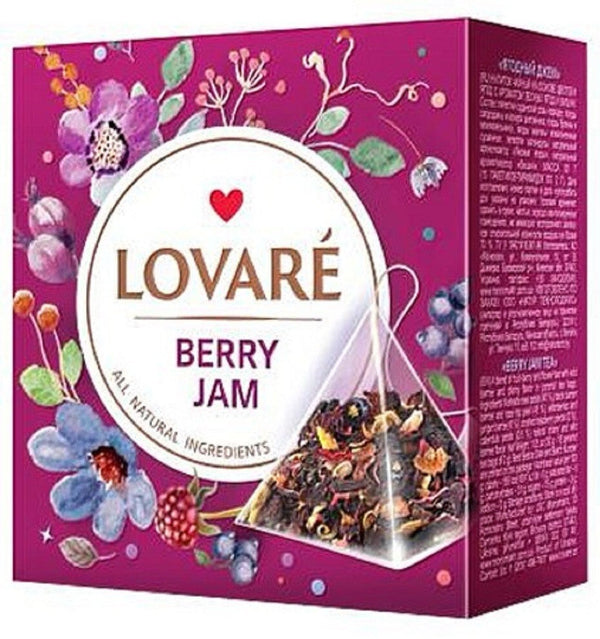 Lovare Tee BERRY JAM floral-berry tea blend 15 Piramyden Btl / 30g
