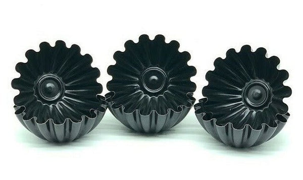 24 St Back Form Tartelette Gebäck Förmchen Anti Haft Beschichtung Schwarz, 95mm