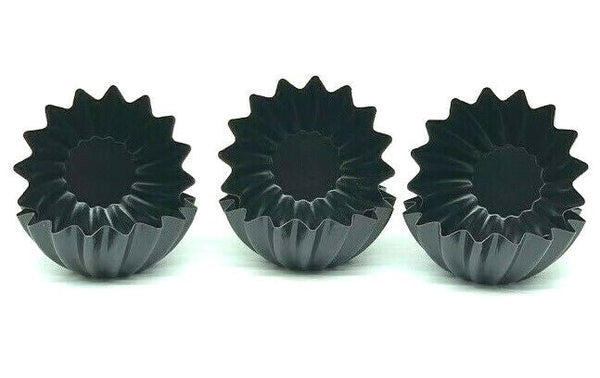 12 St Back Form Tartelette Gebäck Förmchen Anti Haft Beschichtung Schwarz, 95mm