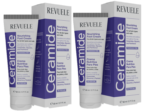 2er Pack REVUELE Ceramide Nährende Fußcreme 2x 80ml