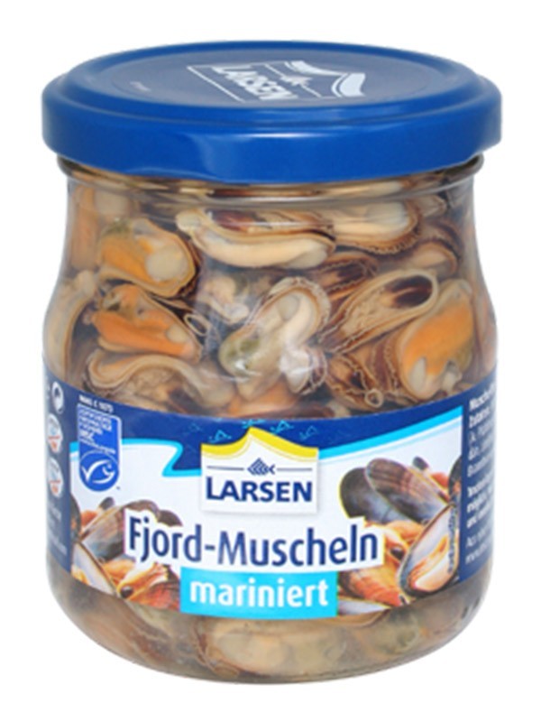 LARSEN Muscheln in Marinade 200g Muscheleinwaage 100g