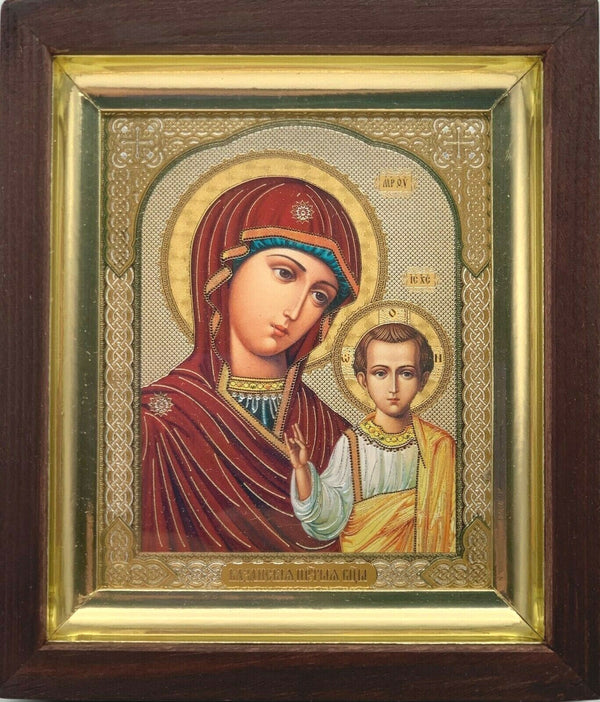 Ikone GM von Kasan икона в киоте Богородица Казанская 13x16cm