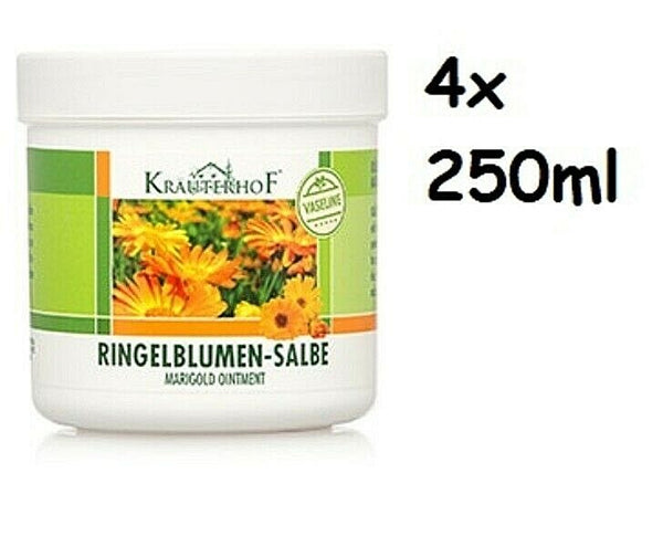4x KRÄUTERHOF Ringelblumen Salbe mit Vaseline 4x 250ml