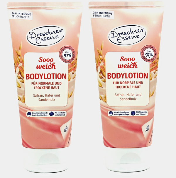 2x DRESDNER ESSENZ Bodylotion Sooo weich Wellness Pflegebad 2x 200ml