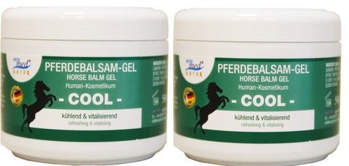 eco med NATUR Pferdebalsam Pferde Balsam Horse Gel erfrischend Kühlend, 2x 500ml