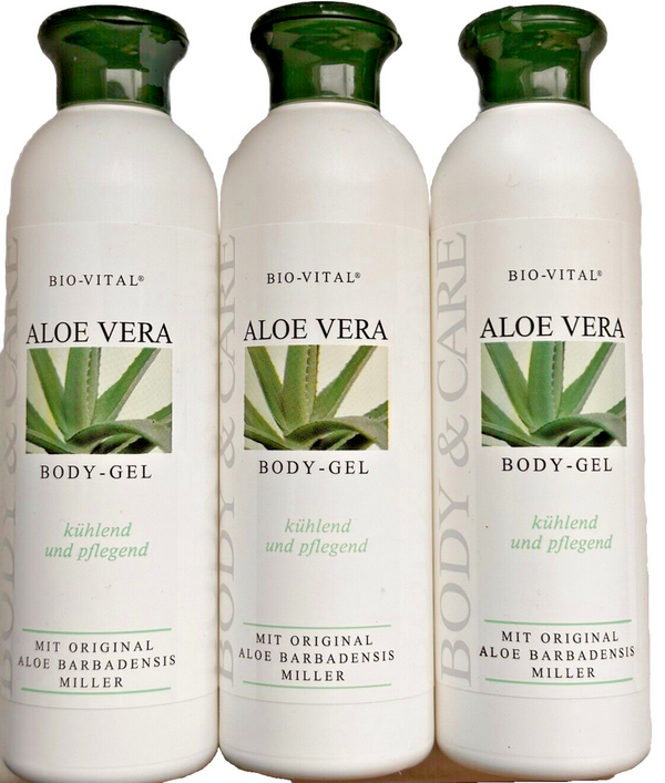 Bio-Vital Body-Gel Aloe Vera kühlend und pflegend 3x 250ml