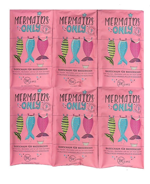 6er Pack Dresdner Essenz Badeschaum Mermaids only Badeschaum für Wassernixen 6 x 60g