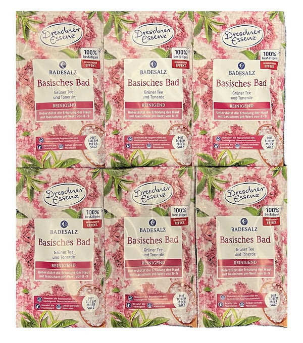 6er Pack Dresdner Essenz Pflegebad Basisches Bad 6 x 60 g Badezusatz vegan