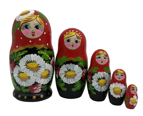 Matroschka 5tlg. Matreschka Babuschka handgemalt Russland 10,5cm