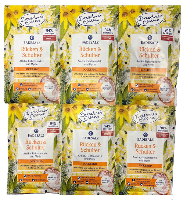 6-er Pack Dresdner Essenz Badesalz Rücken & Schulter 6 x 60g