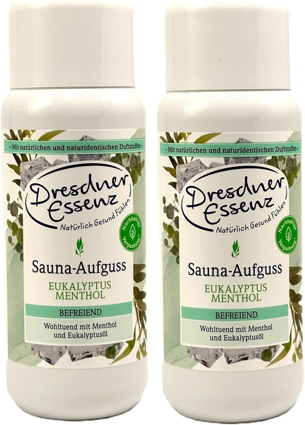 2er Pack Dresdner Essenz Sauna-Aufguss Eukalyptus Menthol 2 x 250ml