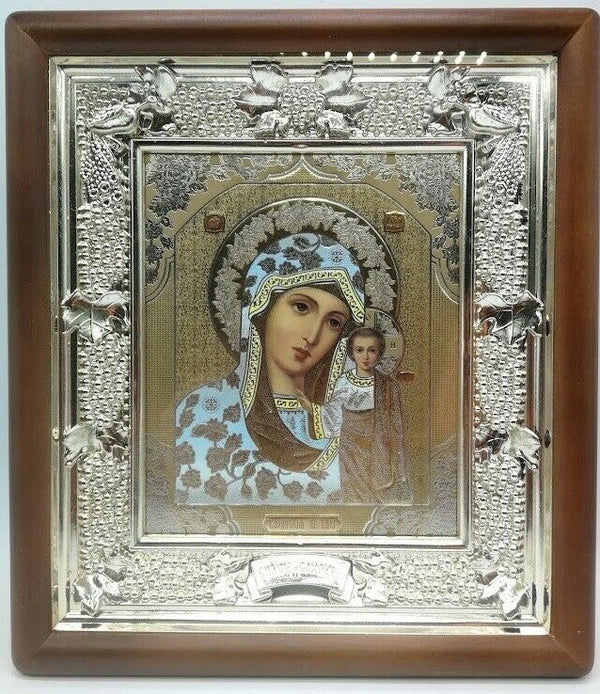 Ikone GM von Kasan Kasanskaja икона в киоте Holz Ramen 26x23cm