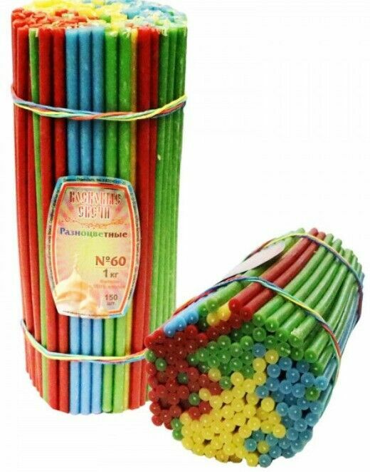 10St Kirche färbende Wachs Kerzen N60 21 cm 66g