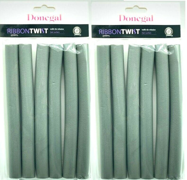 2x Ribbon Twist Lockenwickler Papillotten L18cm, D1,7cm, 2x 6St