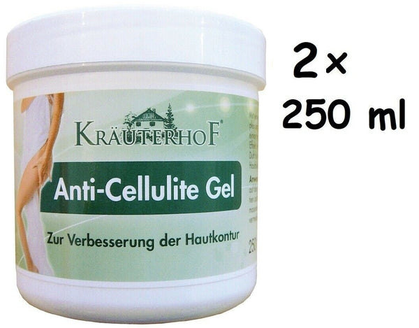 2x KRÄUTERHOF Anti-Cellulite Gel Zitronengras Hautkontur  2x 250 ml
