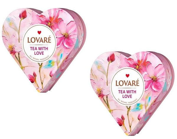 2er Lovare Geschenk Set With Love Tee Sortiment Tee Pyramidenbeutel 2x68g (34x2g)