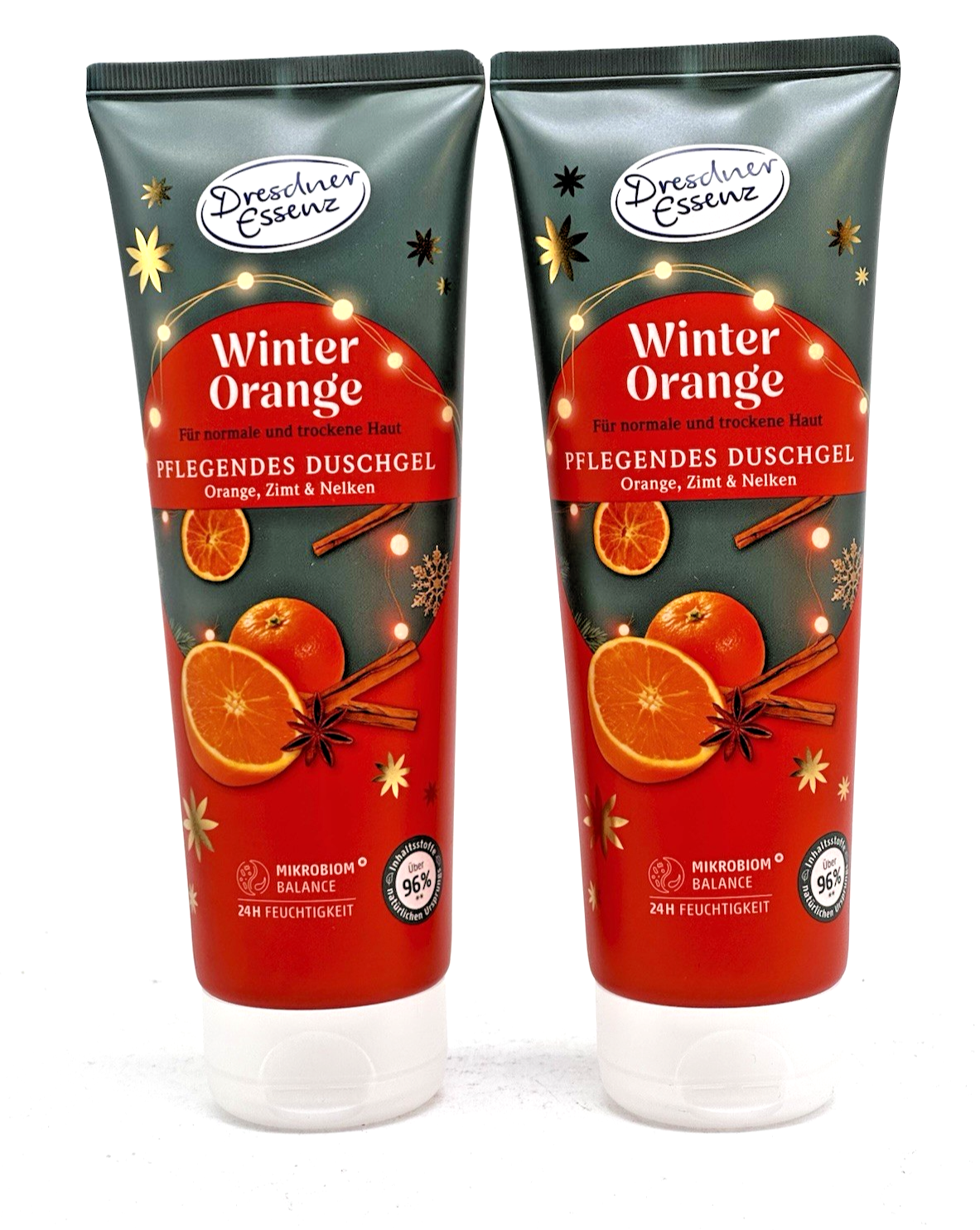 2er Pack Dresdner Essenz  Pflegendes Duschgel Winter Orange, 2x 250ml