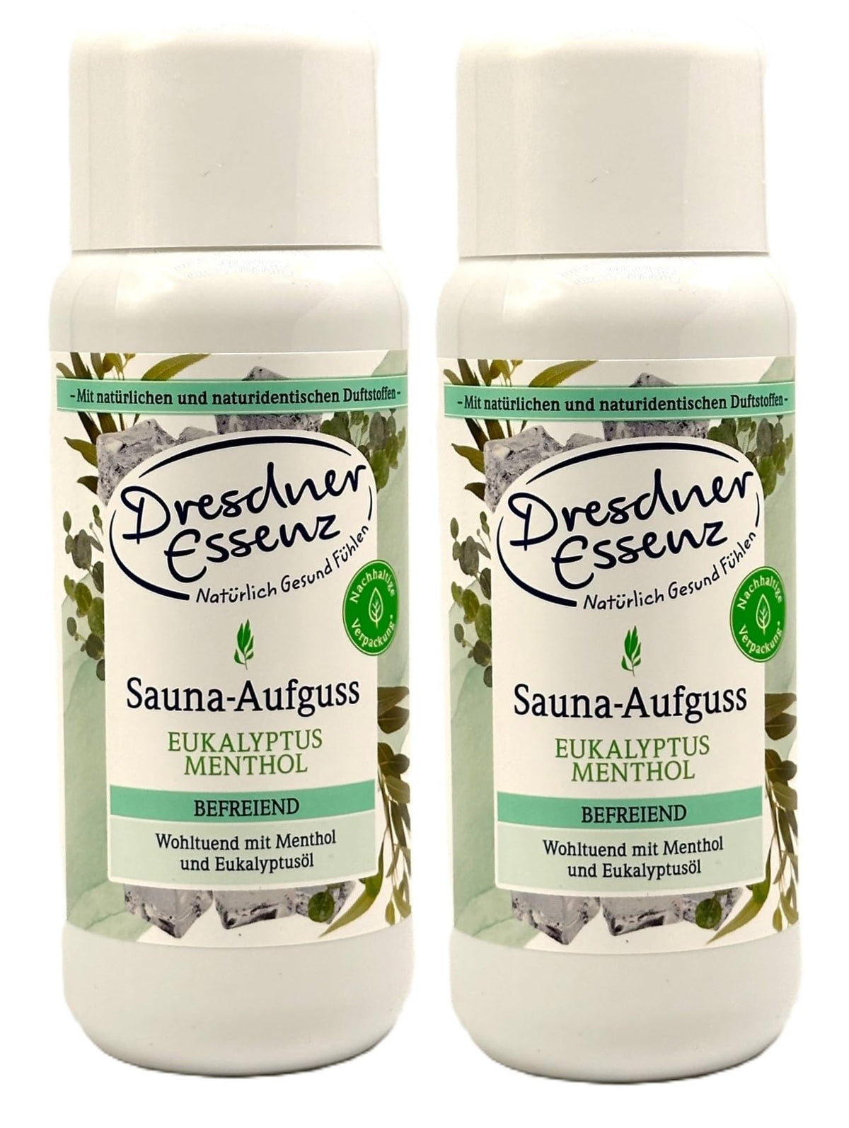 2er Pack Dresdner Essenz Sauna-Aufguss Eukalyptus Menthol 2 x 250ml