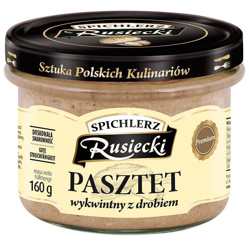 Rusiecki "Pasztet wykwintny z drobiem" Geflügelleberwurst Leberwurst  2x 160g