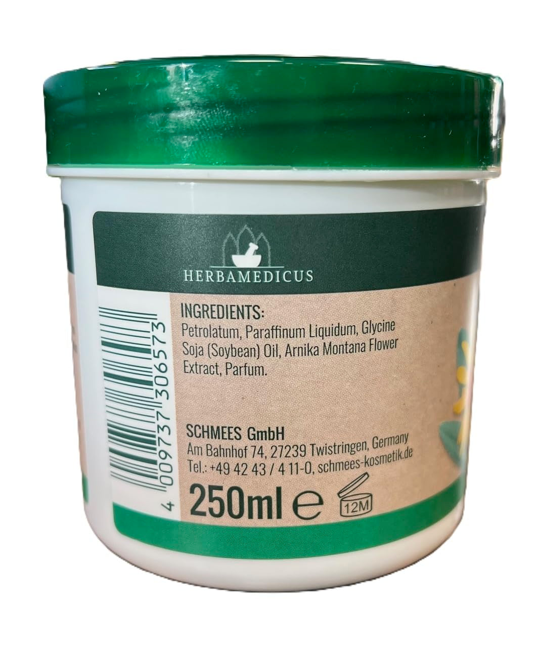 Herbamedicus Arnika Hautbalsam Creme Pflegeschützend, 250 ml