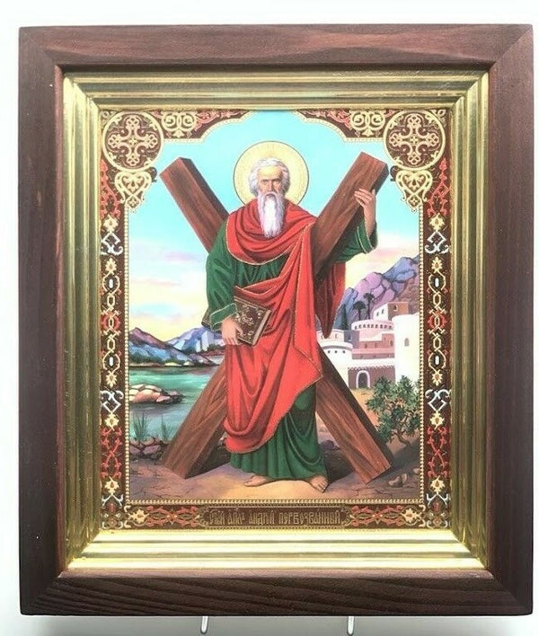 Ikone Apl Andrej Perwoswannij Апостол Андре́й Первозванный , 31x27x 3 cm
