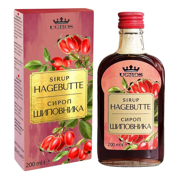UGROS Hagebuttensirup Sirup Hagebutte Wildrosen, 200ml