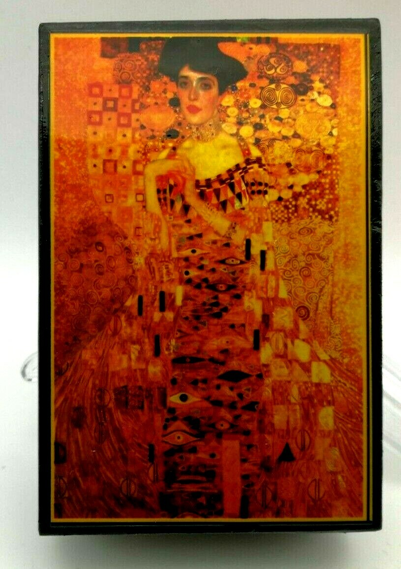 Schatulle Box Lackdose  Druck  Adele Bloch Artis Orbis 9x6 cm