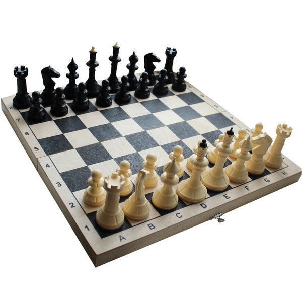 Spiel Schach Schachspiel Schachmati  Holz Plastik   30x15x4cm
