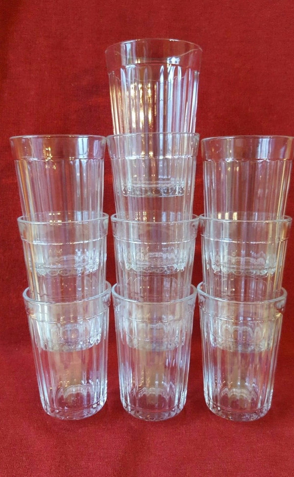 Vintage Ostalgie 10 x Kultige Trink Gläser  10 граненых стаканов 250 ml Volumen