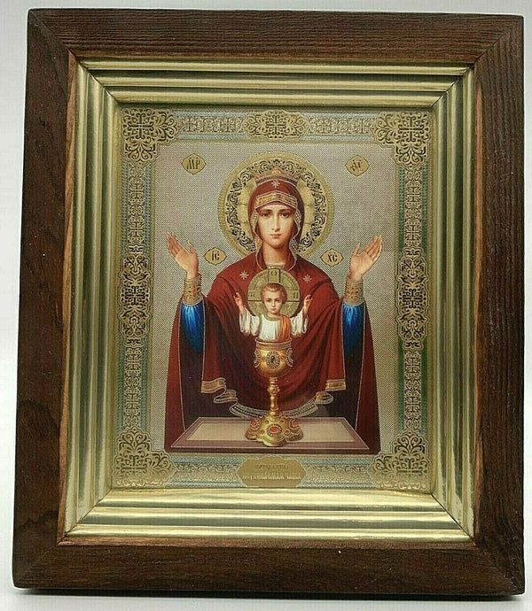Ikone Gottesmutter Unerschöpflicher Kelch  Neupiwaemaja Chascha 28x 24 x 3cm