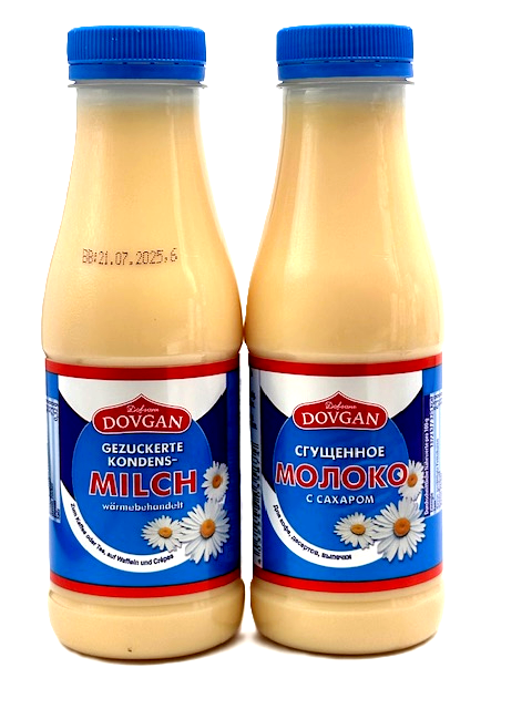 DOVGAN gezuckerte Kondensmilch 8,5% Fett 2x 480 g