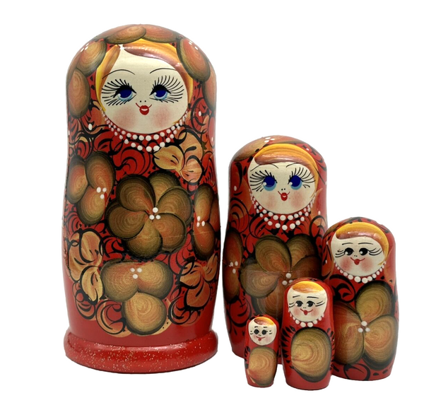 Matroschka 5tlg. Matreschka Babuschka  handgemalt Russland  neu, 15cm