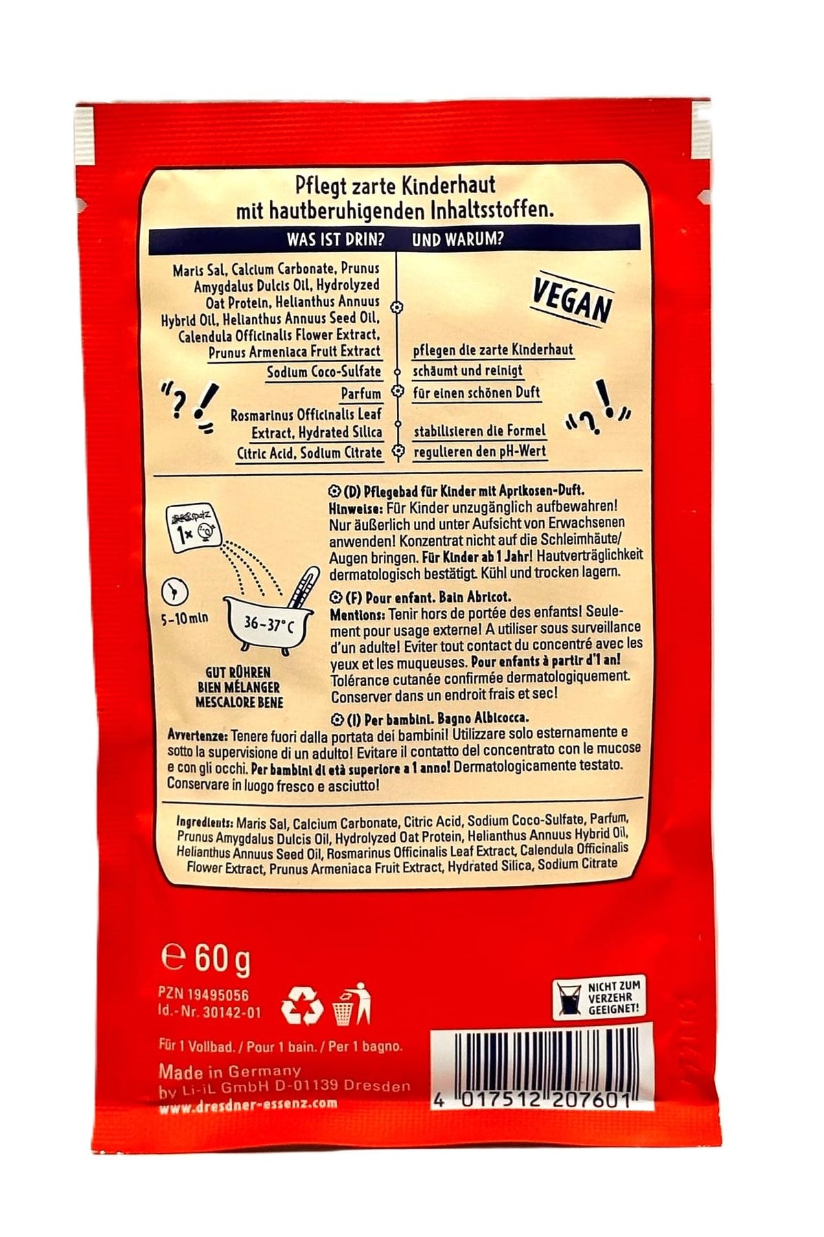6er Pack Dresdner Essenz Pflegebad Sanft zu dir 6 x 60g