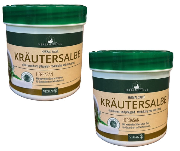 2er Pack. Herbamedicus Herbasan Kräutersalbe Kampfer Rosmarin, 2 x 250 ml