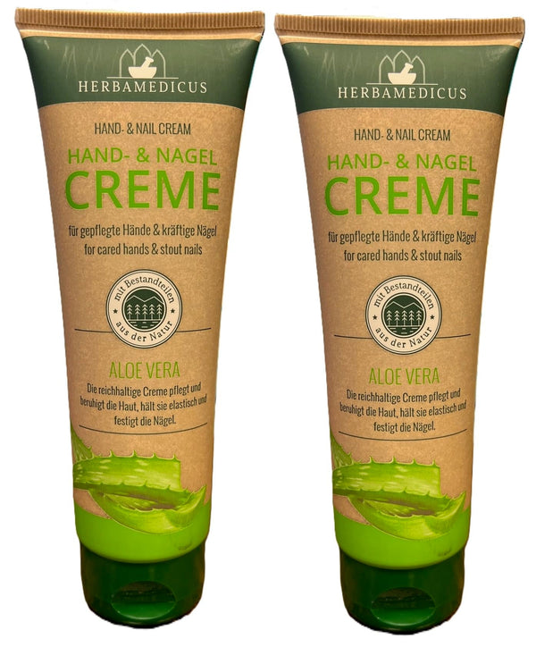 2er Pack. Herbamedicus ALOE VERA Hand - und Nagelcreme, 2x 125ml