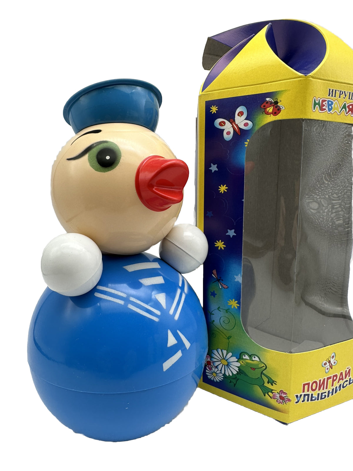 Stehaufmännchen Stehauf Puppe Newaljaschka Entchen Matrossen  Handgemalt 22cm
