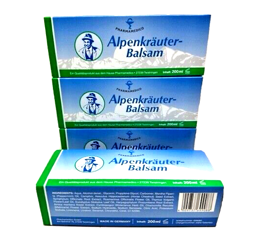 Alpenkräuter Massage Salbe Creme Balsam Riesentube 4x 200ml