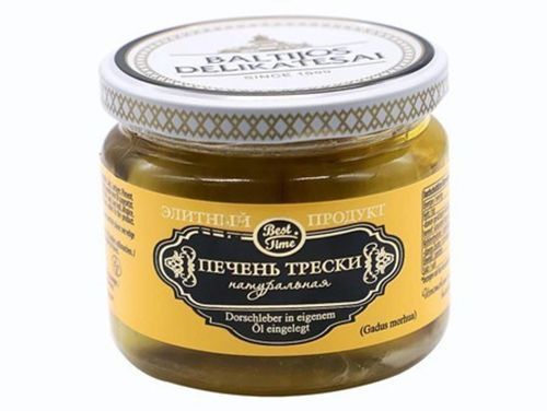 8x BEST TIME Dorschleber in eigenem Öl 8 Dose je 250g /Abtropfgewicht 247g