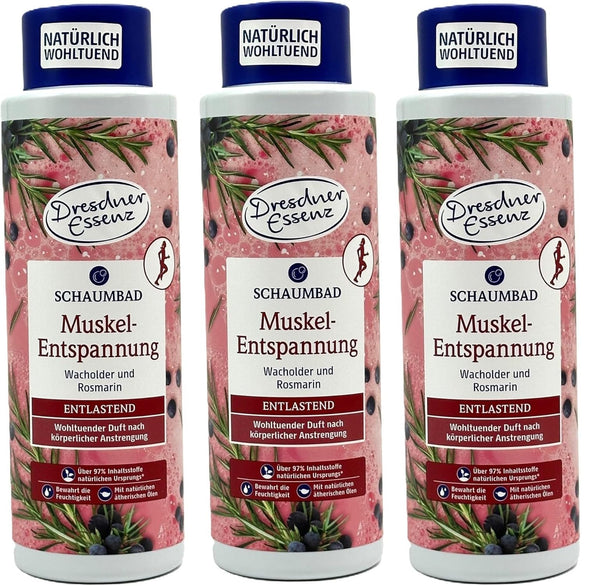 3er Pack Dresdner Essenz Schaumbad Muskel-Entspannung 3x 500ml