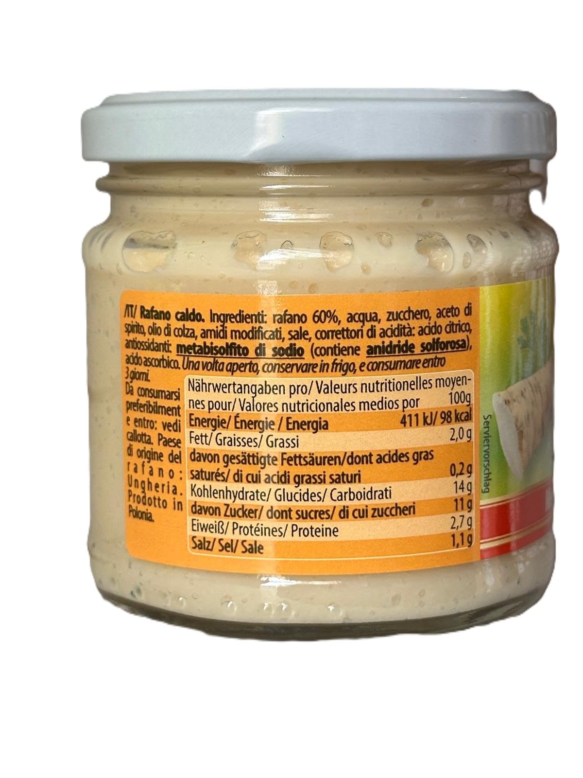Emelja Meerrettich SCHARF – 2er Pack à 200g – fein gerieben, vegan, osteuropäische Spezialität