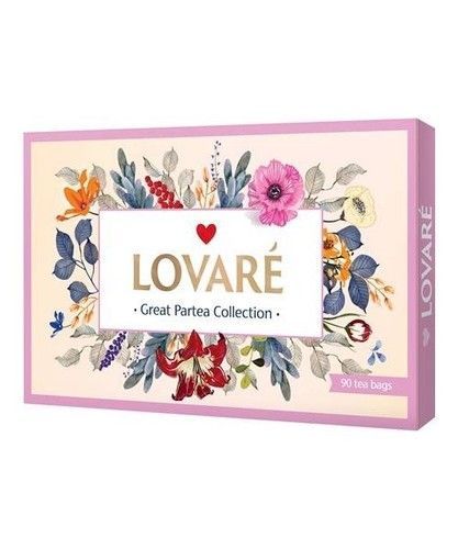 Lovare Tee Sortiment Great Partea Collection"  im Teebeutel 18 Sorten 90 Beutel