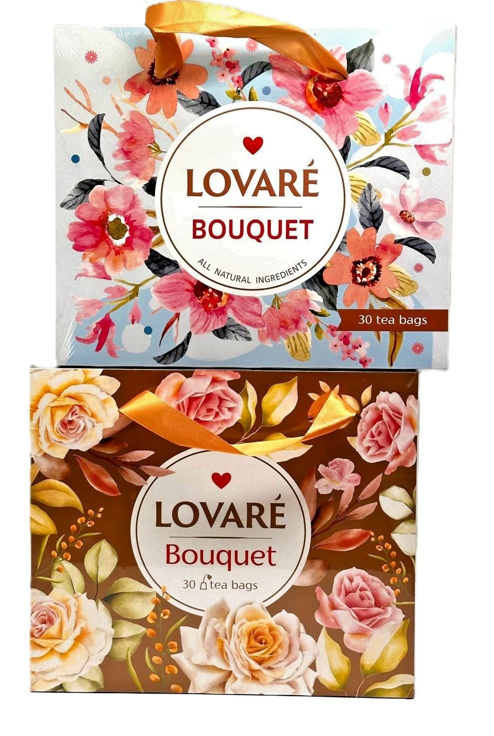 2er Geschenk Set Tee-Sortiment Lovare BOUQET 2x 30 Tee Beutel, 120g (2x 60g)