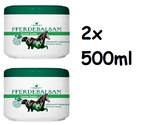 Herbamedicus Pferdebalsam erfrischendt Kühlt entspann, 2x 500ml