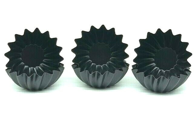 12 St Back Form Tartelette Gebäck Förmchen Anti Haft Beschichtung Schwarz, 95mm