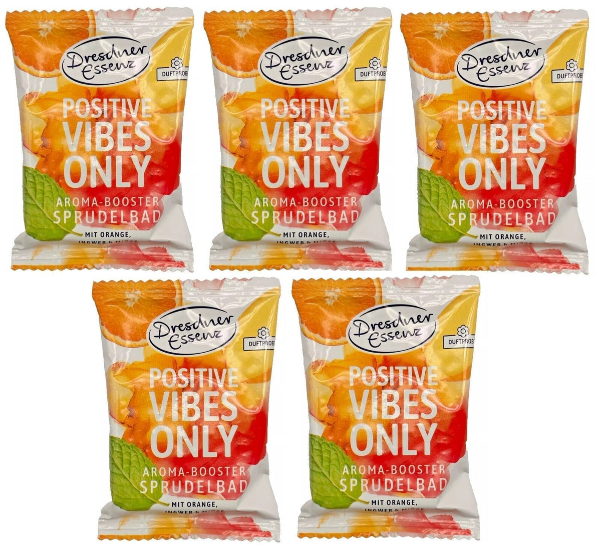 5er Pack Dresdner Essenz Sprudelbad Positive Vibes Only 5x70g
